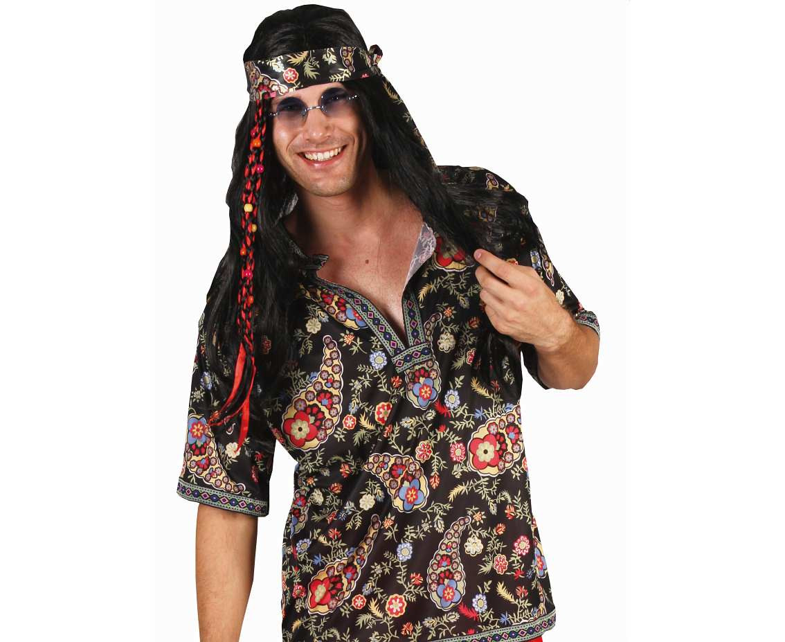 Role play-set for adult Red Hippie (shirt, pants, headband), one size